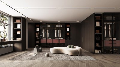 现代衣帽间3D模型下载